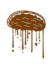 tropfen schmelzen graffiti erdnussbutter aufstrich nougatcreme marmelade brot scheibe hunger toast lecker bäcker backen frühstück abendessen essen brotzeit clipart comic cartoon
