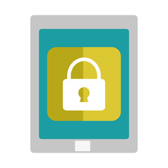tablet with padlock security app