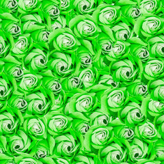 Seamless pattern Pattern many green roses. Image for project or design.