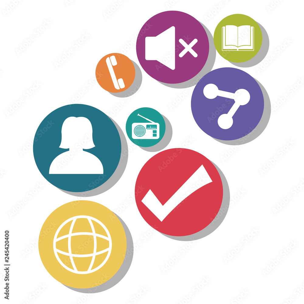 Poster set of applications menu