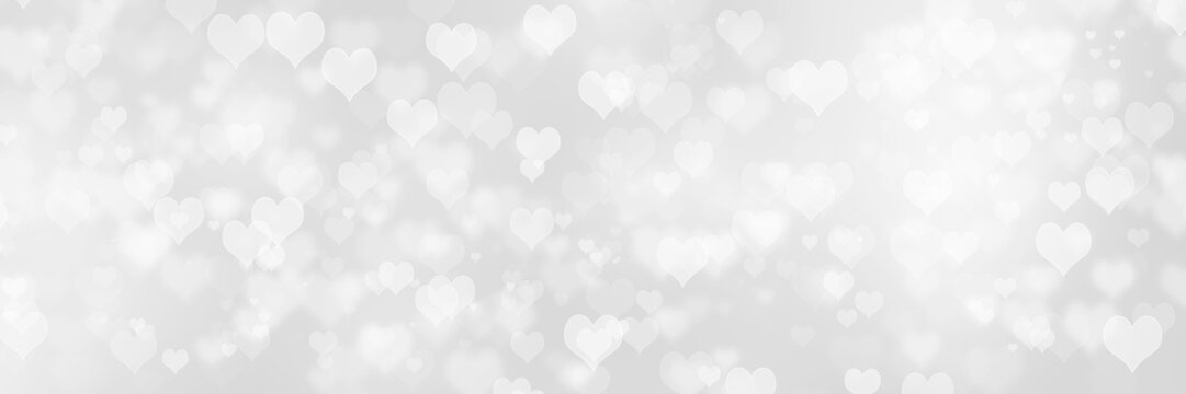 Heart shape Valentine day bokeh background 