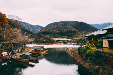 Fototapeta na wymiar Boats in Kyoto