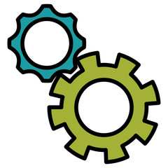 gear machinery isolated icon