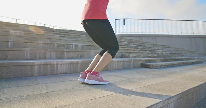 woman sport and rope skipping