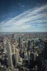 Fototapeta na wymiar New York view towards east river.