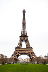 Fototapeta premium View at Eiffel Tower from the Champ de Mars (Field of Mars)