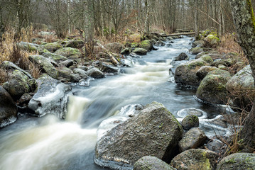 Winter cascade on Morrum river