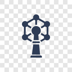 Atomium icon vector