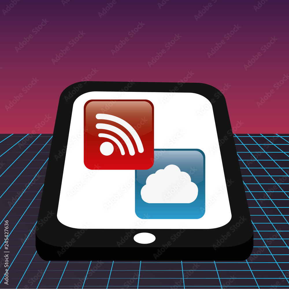 Poster tablet with applications menu