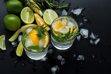 Fruits coctail and summer drink