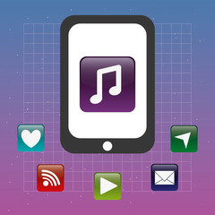tablet with applications menu