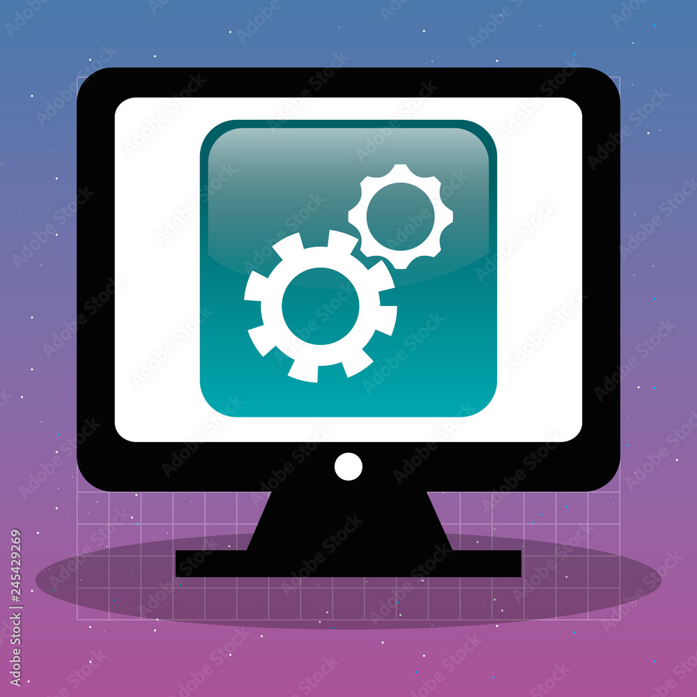 Poster computer with setup app