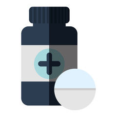 medicine bottle plastic with pill