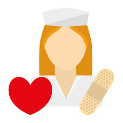medical nurse with heart cardio