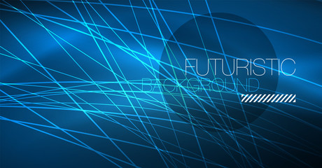 Neon glowing magic background, neon banner, night sky wallpaper. Magic light effect. Christmas abstract pattern.