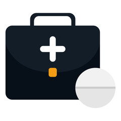 medical kit with medicine pill