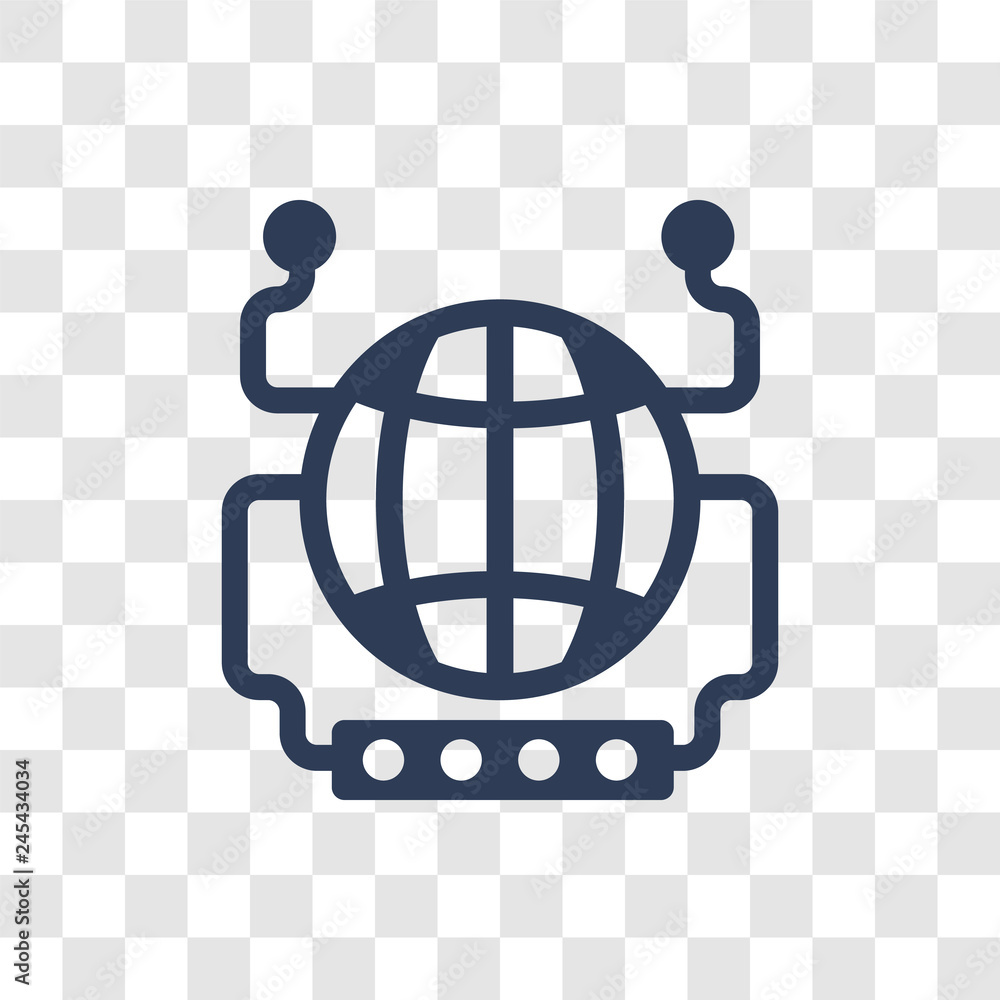 Poster global network icon vector