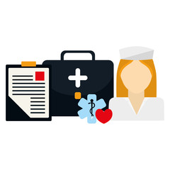 Fototapeta premium medical nurse with medical kit