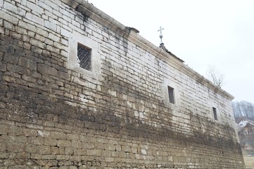 Detail of the St Nicholas Church near Mavrovo lake in Macedonia. It was built in 1853 and submerged...