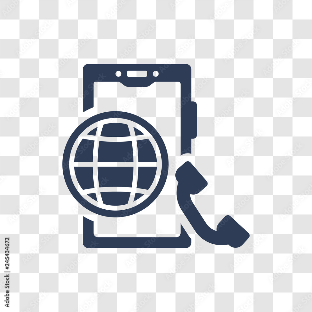 Poster voice over internet protocol icon vector