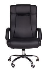 Obraz premium Modern black office armchair isolated on white background