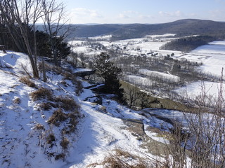 View of Susquehanna river and the beautiful farmlands and countryside of Pennsylvania