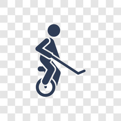 unicycling hockey icon vector © BestVectorStock