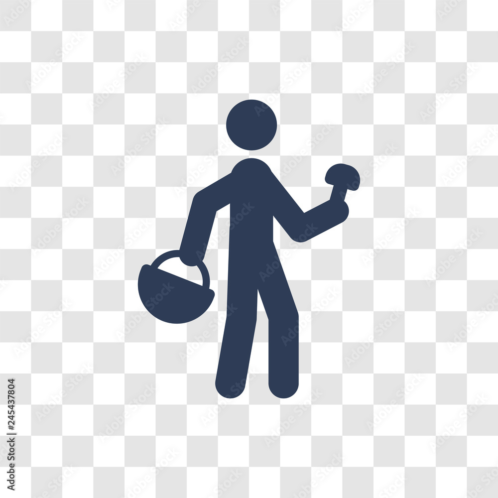 Poster mushrooming icon vector