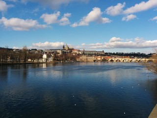 Fototapeta na wymiar The Prague Castle over Vltava
