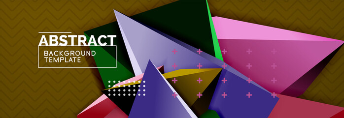 3d triangular vector minimal abstract background design