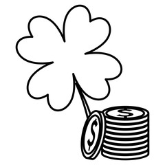 casino clover with money