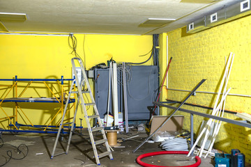 Repair in a new industrial room