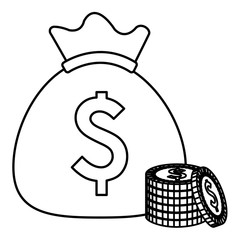 casino chips with money icons