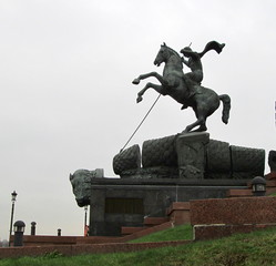 The Monument to St. George on Poklonnaya hill in Victory Park