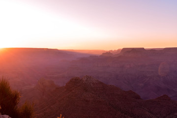 sunset in the Grand Canyon