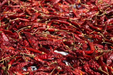 Fototapeta premium Piments rouges en vrac