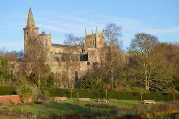 Dunfermline Abbey on a sunny December day, Fife, Scotland