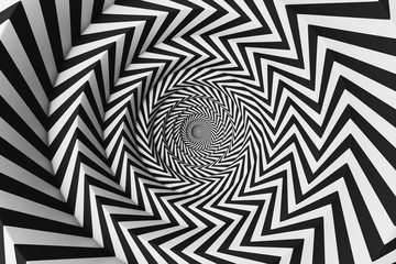 White and black concentric circles pattern