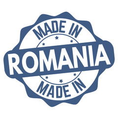 Made in Romania sign or stamp