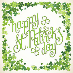 Hand written St. Patrick's day greetings