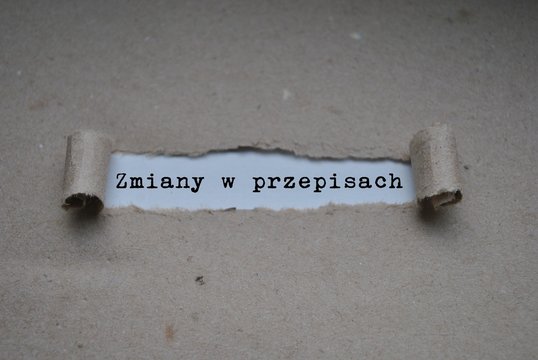 Zmiany w przepisach