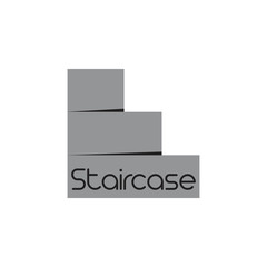 staircase 3d simple logo vector