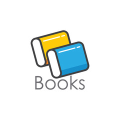 Fototapeta premium simple book colorful outline design logo