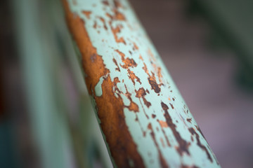 old handrail in tenement