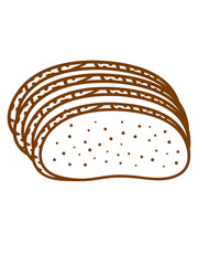 bäcker viele scheiben hunger brot scheibe toast lecker backen frühstück abendessen essen brotzeit clipart comic cartoon