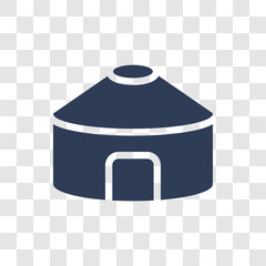 Yurt icon vector