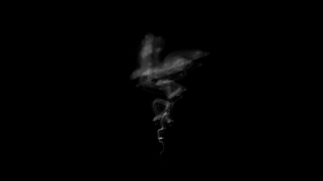 Realistic Smoke On Black Background