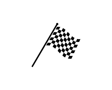 racing flag icon of automotif illustration vecto