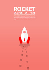 Rocket Park Survey Stars Filled With Desert Spoor Spaceman Text Space Minimalism .Background Vector Illustration