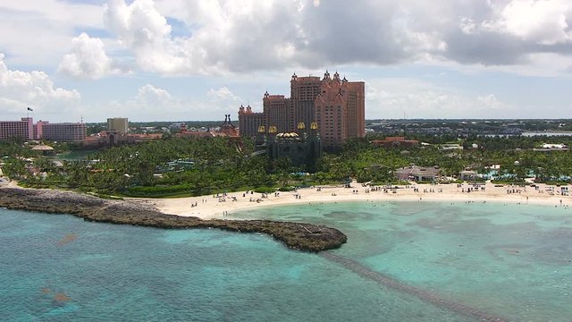 Aerial view Paradise Island Resort Nassau Bahamas